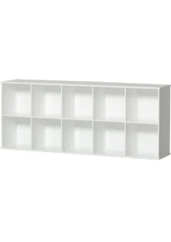 Standregal 'Wood' horizontal 5 x 2 / weiß mit Sockel