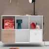 Standregal 'Wood' horizontal 3 x 2 / weiß mit Sockel