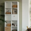 Standregal 'Wood' vertikal 2 x 5 / weiß mit Sockel