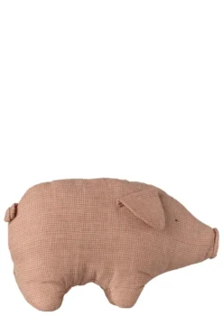 Stofftier 'Polly Pork' rosa-kariert klein