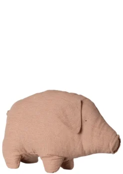 Stofftier 'Polly Pork' rosa-kariert medium
