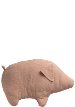 Stofftier 'Polly Pork' rosa-kariert groß