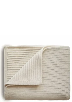 Strick-Babydecke Beige Melange
