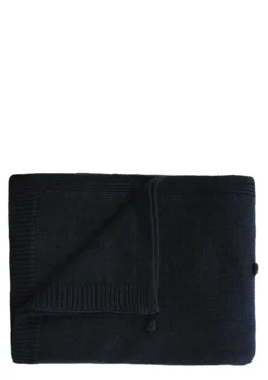 Strick-Babydecke 'Dots Dark Navy'