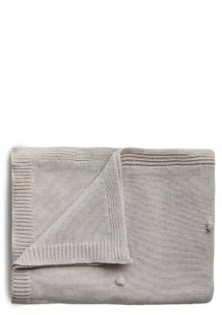 Strick-Babydecke 'Dots Off-White Melange'