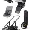 Switchback Kinderwagen Travel-Set dunkelgrau / schwarz