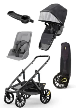 Switchback Kinderwagen Travel-Set dunkelgrau / schwarz