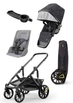 Switchback Kinderwagen Travel-Set dunkelgrau / schwarz