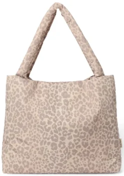 Tasche 'Puffy Mom-Bag' Beige Leopard