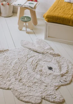 Teppich mit Tiermotiv 'Bunny' waschbar 135 x 130 cm