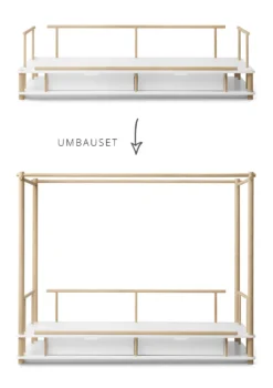 Umbauset für 'Camp Nomad' Bettsofa zum Himmelbett Eiche