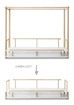 Umbauset für 'Camp Nomad' Himmelbett zum Bettsofa Eiche