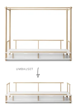 Umbauset für 'Camp Nomad' Himmelbett zum Bettsofa Eiche