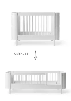 Umbauset für 'Wood Mini+' Babybett zum Juniorbett Weiß