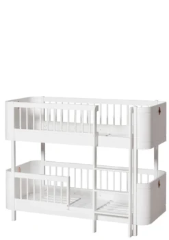Umbauset für 'Wood Mini+' Babybett inkl. Junior-Erweiterung zum halbhohen Etagenbett Weiß