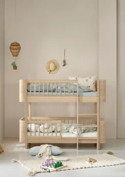 Umbauset für 'Wood Mini+' halbhohes Hochbett zum halbhohen Etagenbett Eiche