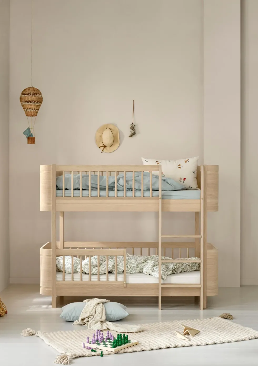Umbauset für 'Wood Mini+' halbhohes Hochbett zum halbhohen Etagenbett Eiche