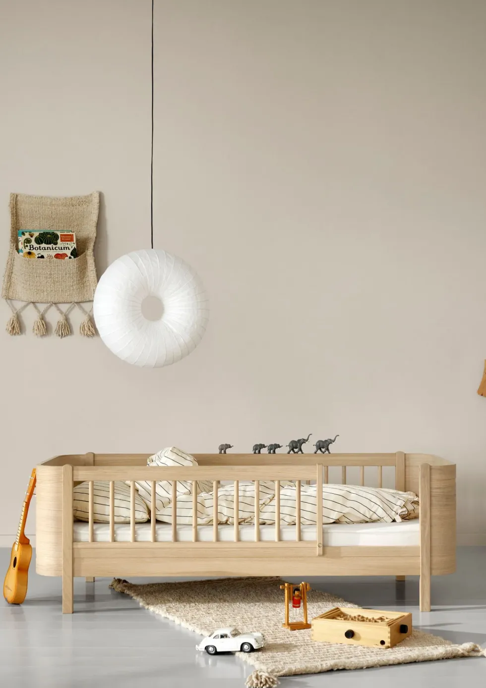Umbauset für 'Wood Mini+' halbhohes Etagenbett zu zwei Juniorbetten Eiche