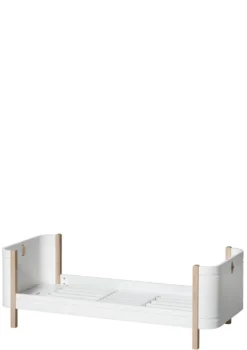 Umbauset für 'Wood Mini+' halbhohes Hochbett zum Juniorbett Weiß / Eiche