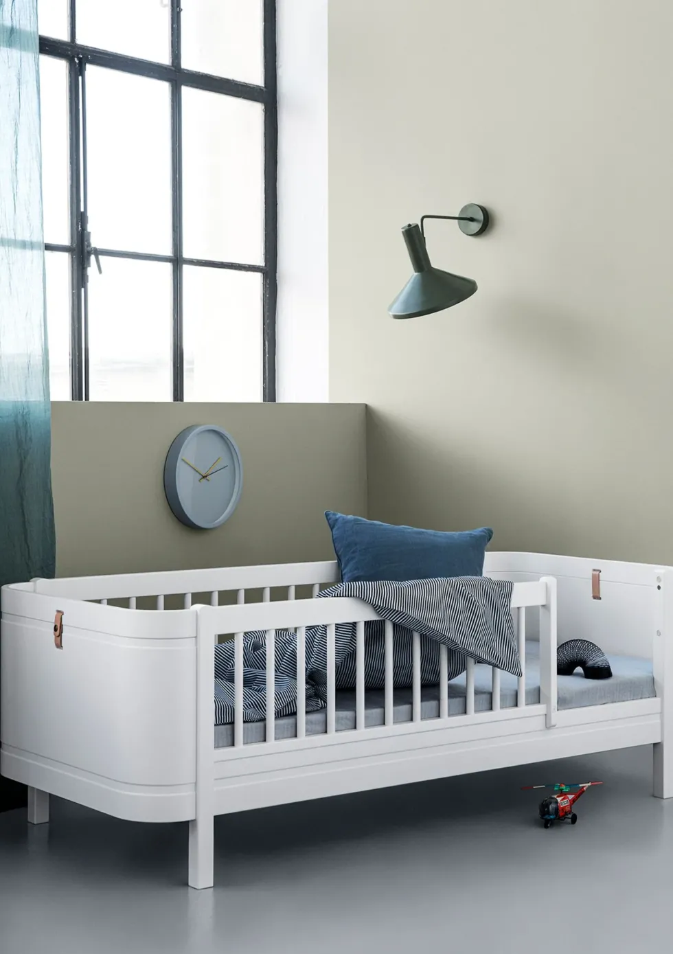 Umbauset für 'Wood Mini+' halbhohes Etagenbett zu zwei Juniorbetten Weiß