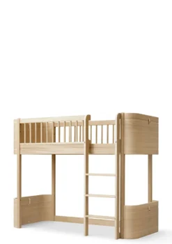 Umbauset für 'Wood Mini+' Hausbett zum halbhohen Hochbett Eiche