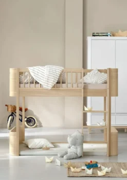 Umbauset für 'Wood Mini+' Juniorbett zum halbhohen Hochbett Eiche