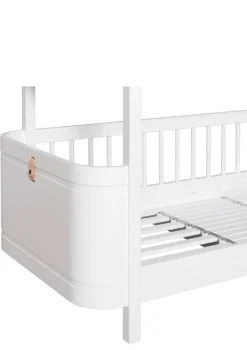Umbauset für 'Wood Mini+' zwei Juniorbetten zum halbhohen Etagenbett Weiß