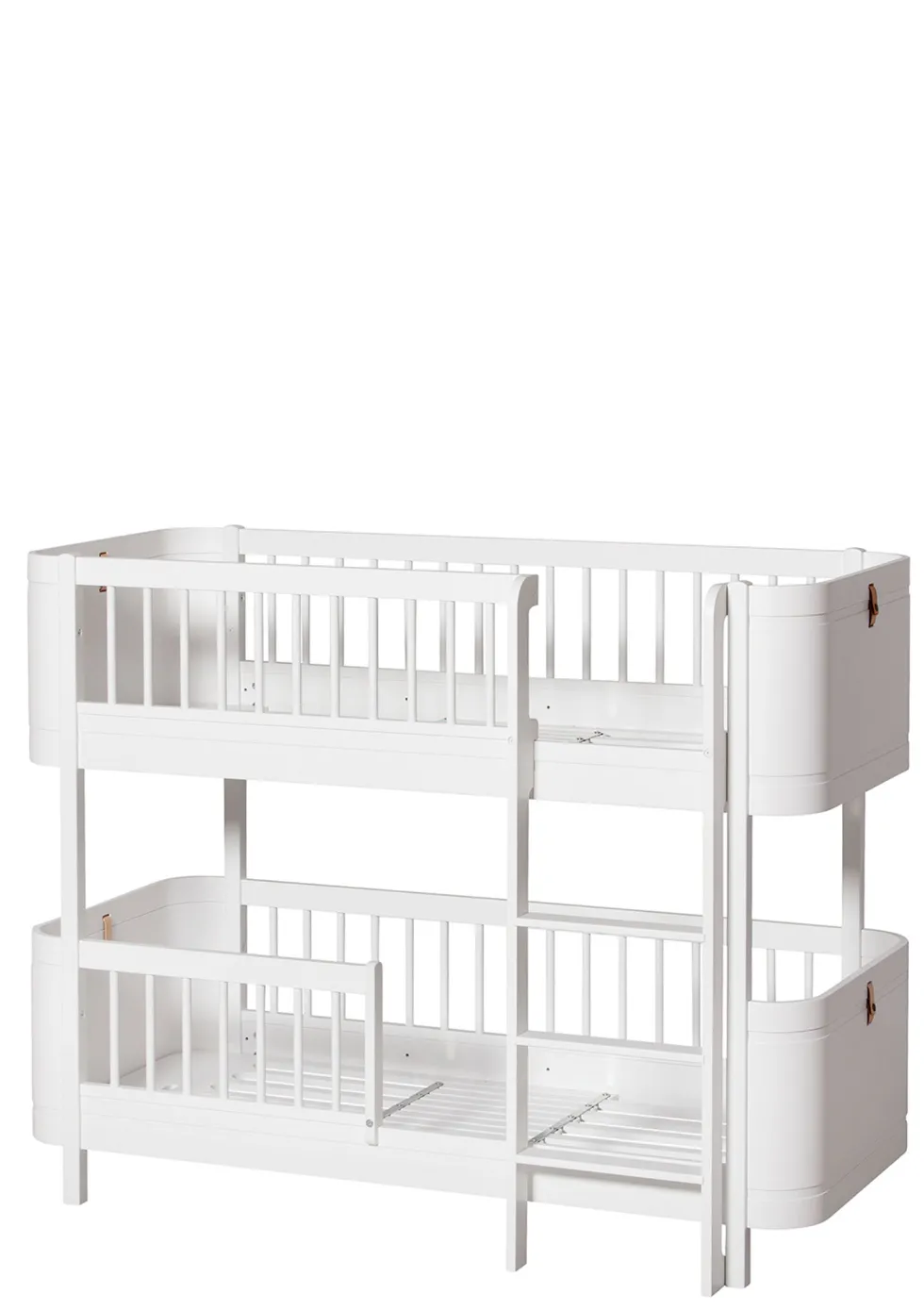 Umbauset für 'Wood Mini+' zwei Juniorbetten zum halbhohen Etagenbett Weiß