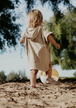 UV-Poncho (UPF 50+) Sandy Beach/Olive Green
