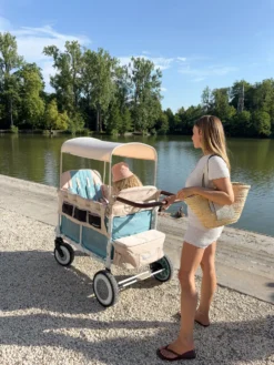 VW2 Volkswagen Kinderwagen 2-Sitzer Sage Green