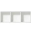 Wandregal 'Wood' horizontal 3x1 weiß