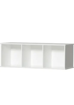 Wandregal 'Wood' horizontal 3x1 weiß