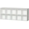 Wandregal 'Wood' horizontal 5x2 weiß