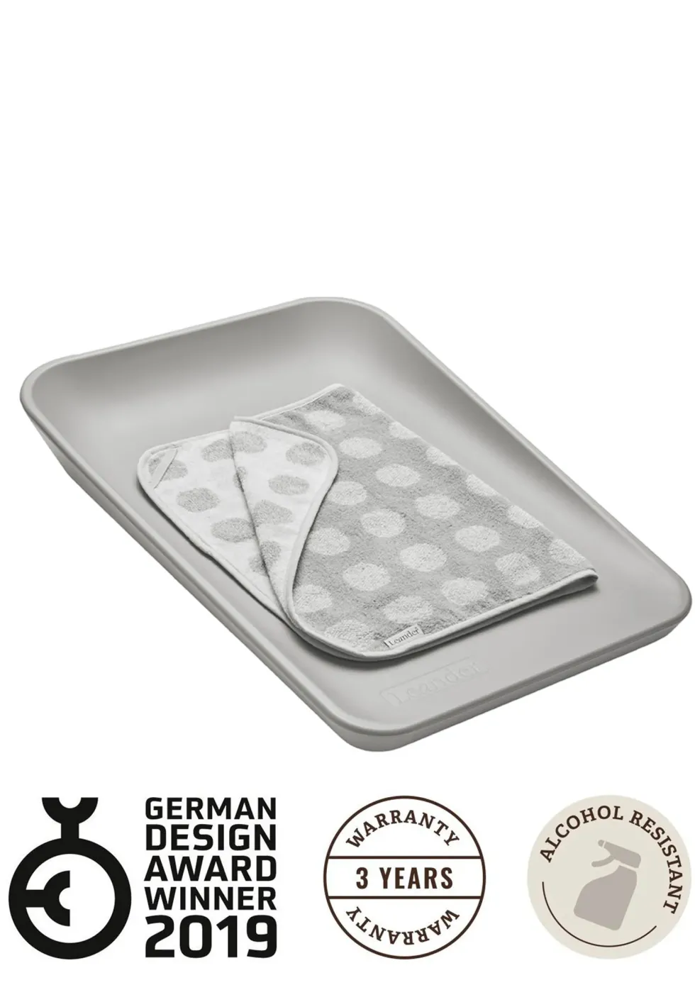 Wickelauflage 'Matty' Pearl Grey