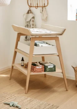 Wickeltisch mit Schaumstoffpolster 'Linea' Buche