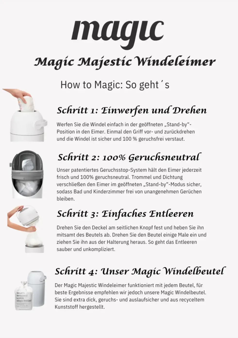 Windeleimer 'Majestic' Weiß