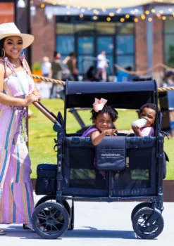 W2 Luxe Kinderwagen 2-Sitzer Volcano Black