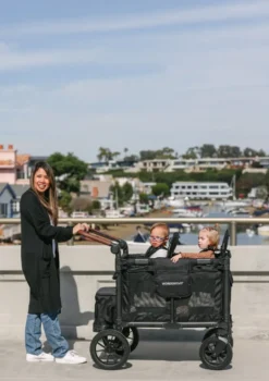 W2 Luxe Pro Kinderwagen 2-Sitzer Jet Black