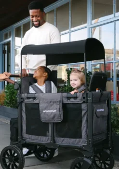 W2 Luxe Pro Kinderwagen 2-Sitzer Jet Black