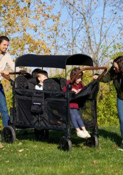 W6 Luxe Pro Kinderwagen 6-Sitzer Jet Black